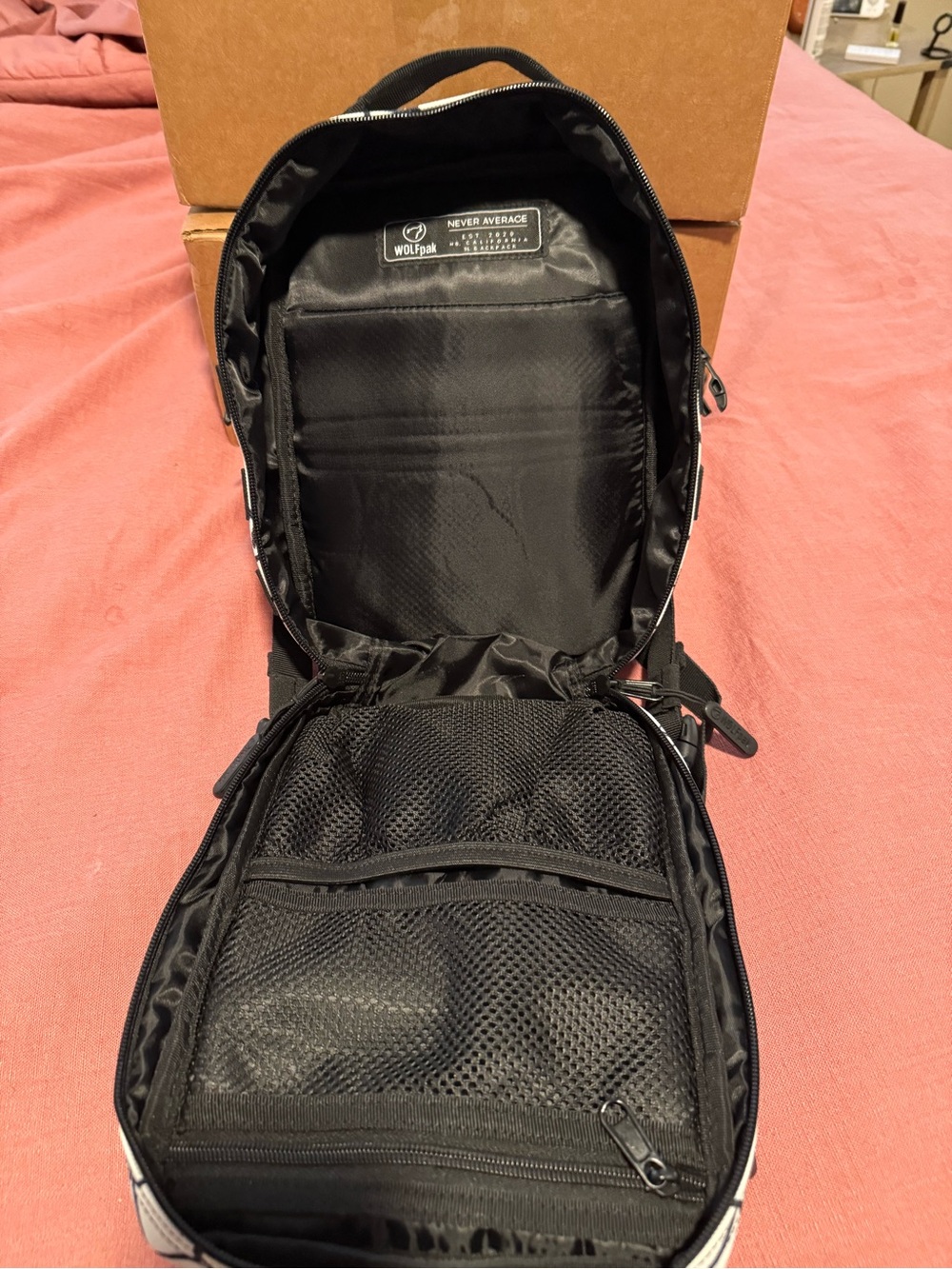 WOLF Trust Your Instincts Black & White Crackle Mini Backpack - 9L - Picture 2 of 2